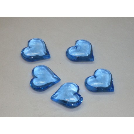 Кришталеве серце блакитне 5 шт А 815