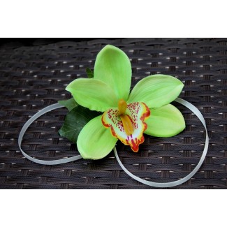 Браслет Орхидея Цимбидиум зелёная
