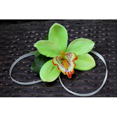 Браслет Орхидея Цимбидиум зелёная