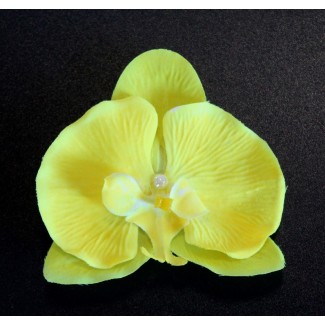 Заколка Орхидея лимонная