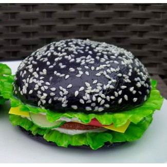 Муляж Гамбургер чёрный Блэкбургер