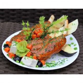 Муляж Мясо гриль с овощами Тарелка 18см